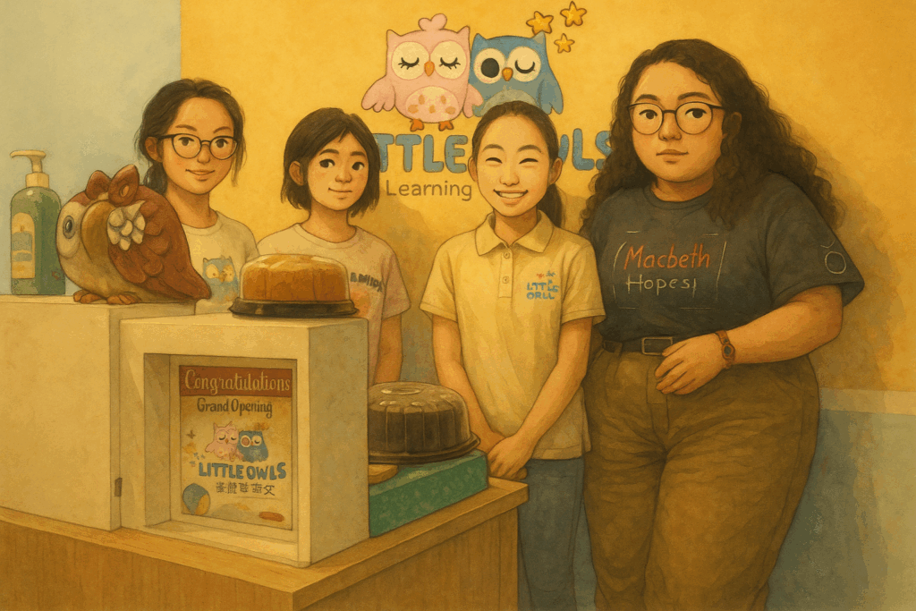 little owls teachers in ghibli art